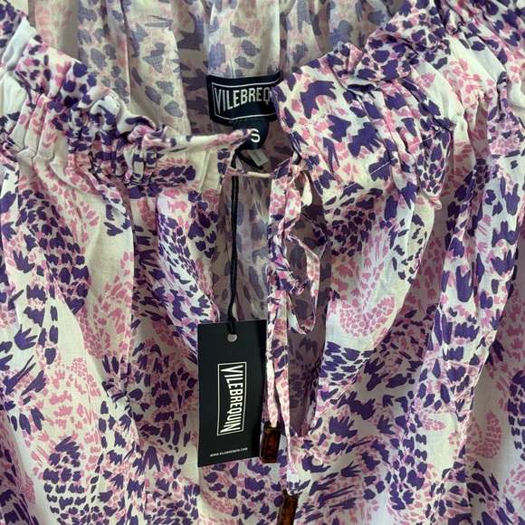 Vilebrequin Purple Floral Swim Coverup NWT - Picture 3 of 3